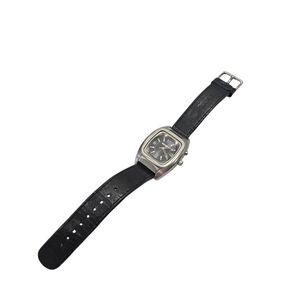 Nixon The Powerslave Stainless Steel Watch – Black Leather Strap